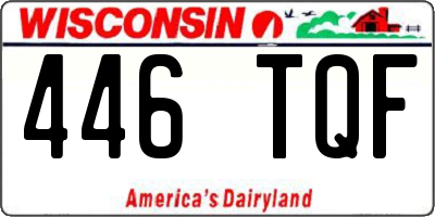 WI license plate 446TQF