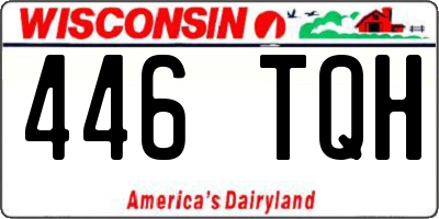 WI license plate 446TQH
