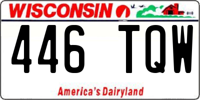 WI license plate 446TQW