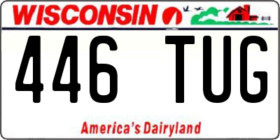 WI license plate 446TUG