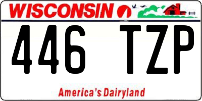 WI license plate 446TZP