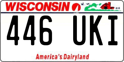WI license plate 446UKI