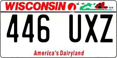 WI license plate 446UXZ