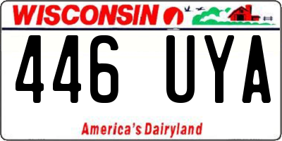 WI license plate 446UYA