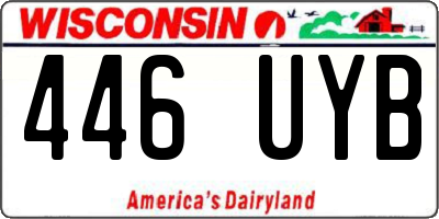 WI license plate 446UYB