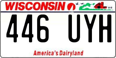WI license plate 446UYH