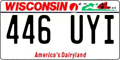 WI license plate 446UYI