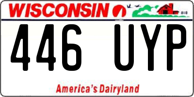 WI license plate 446UYP