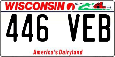 WI license plate 446VEB