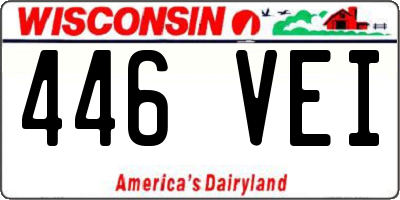 WI license plate 446VEI