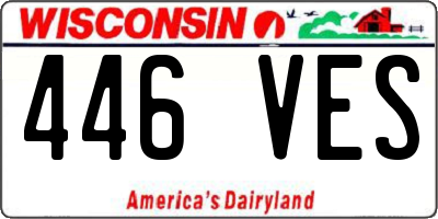 WI license plate 446VES