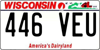 WI license plate 446VEU