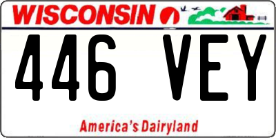 WI license plate 446VEY