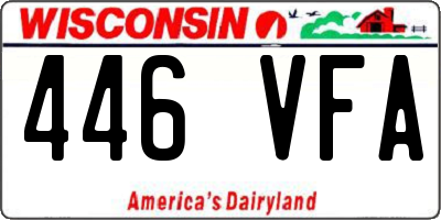 WI license plate 446VFA
