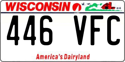 WI license plate 446VFC