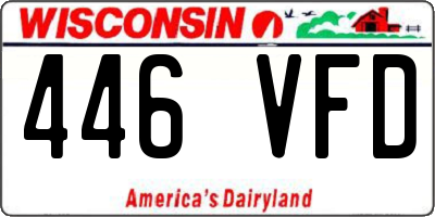 WI license plate 446VFD