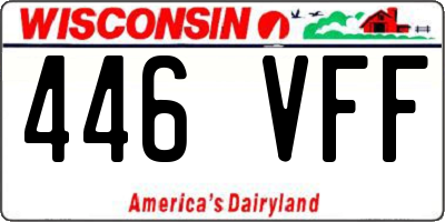 WI license plate 446VFF