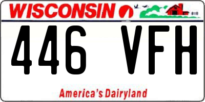 WI license plate 446VFH