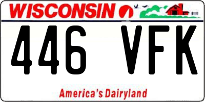 WI license plate 446VFK