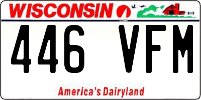 WI license plate 446VFM