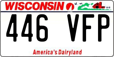 WI license plate 446VFP