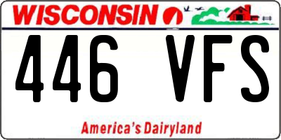 WI license plate 446VFS
