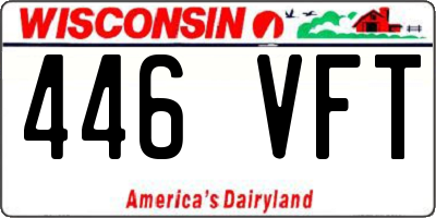 WI license plate 446VFT