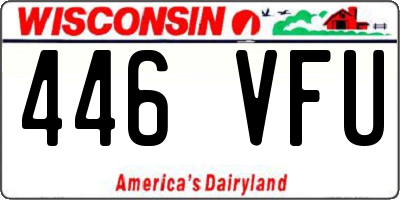 WI license plate 446VFU