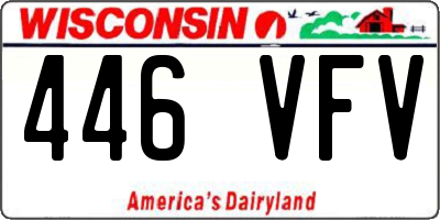 WI license plate 446VFV