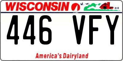 WI license plate 446VFY