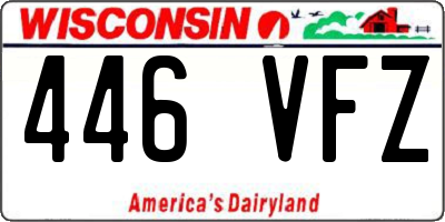WI license plate 446VFZ