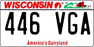 WI license plate 446VGA