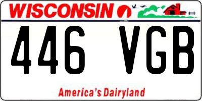 WI license plate 446VGB