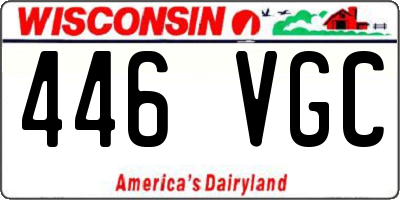 WI license plate 446VGC