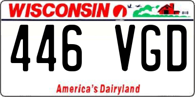WI license plate 446VGD