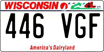 WI license plate 446VGF