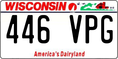 WI license plate 446VPG
