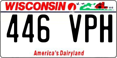 WI license plate 446VPH