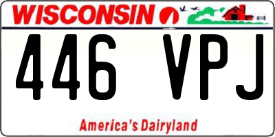 WI license plate 446VPJ