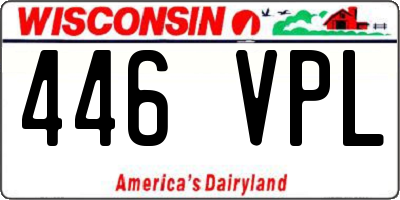 WI license plate 446VPL