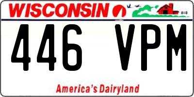 WI license plate 446VPM