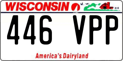 WI license plate 446VPP