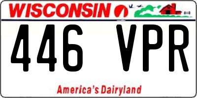 WI license plate 446VPR