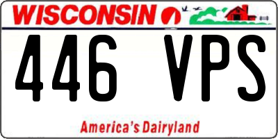 WI license plate 446VPS