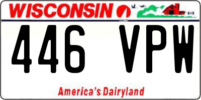 WI license plate 446VPW