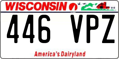 WI license plate 446VPZ