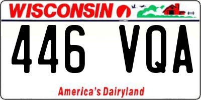 WI license plate 446VQA