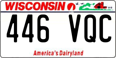 WI license plate 446VQC