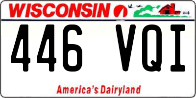 WI license plate 446VQI