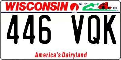 WI license plate 446VQK